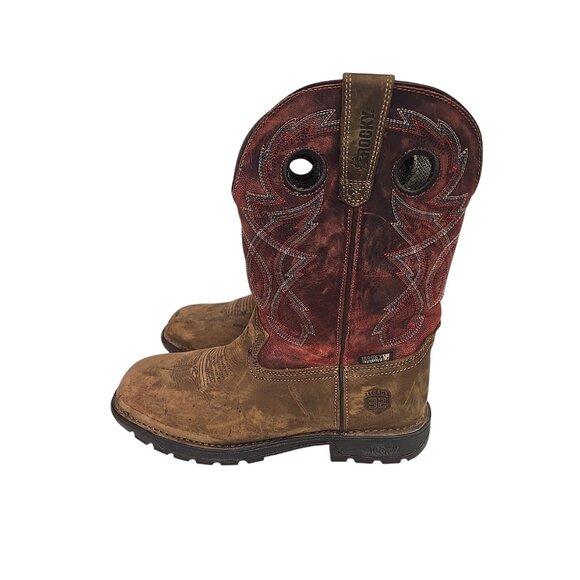 Rocky Men's 11" Waterproof Western Wellington Soft Toe Work Boot RKW0316 10W - Picture 4 of 7